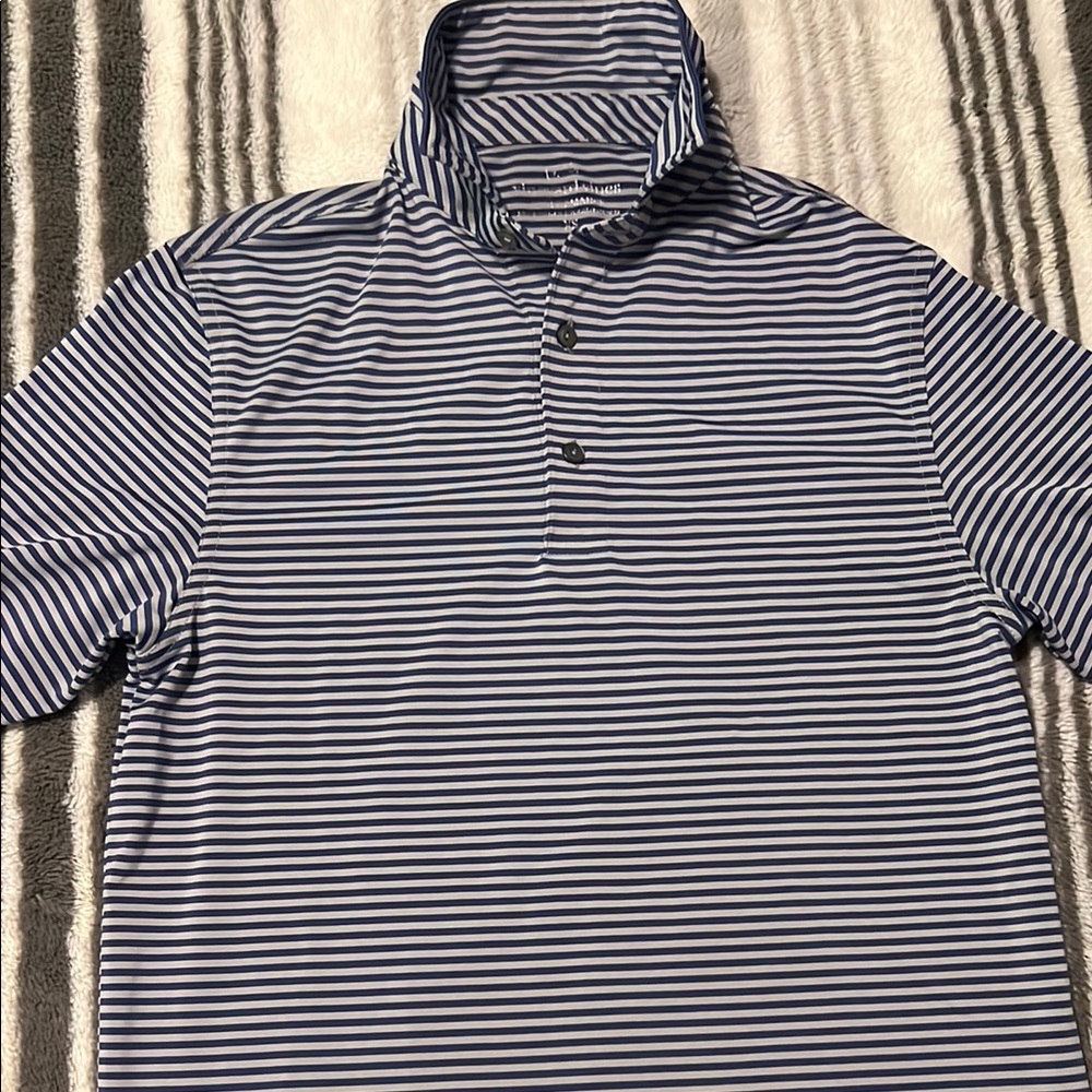 Men's vineyard vines, performance, Striped Blue polo